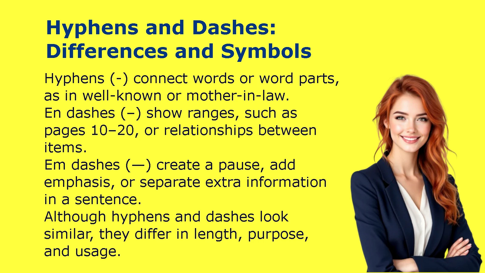 Hyphens and Dashes
