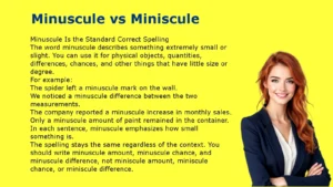 Minuscule vs Miniscule