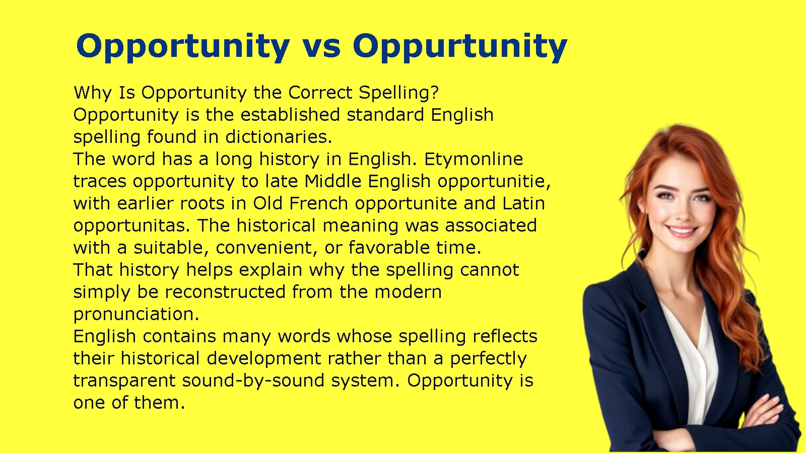 Opportunity vs Oppurtunity