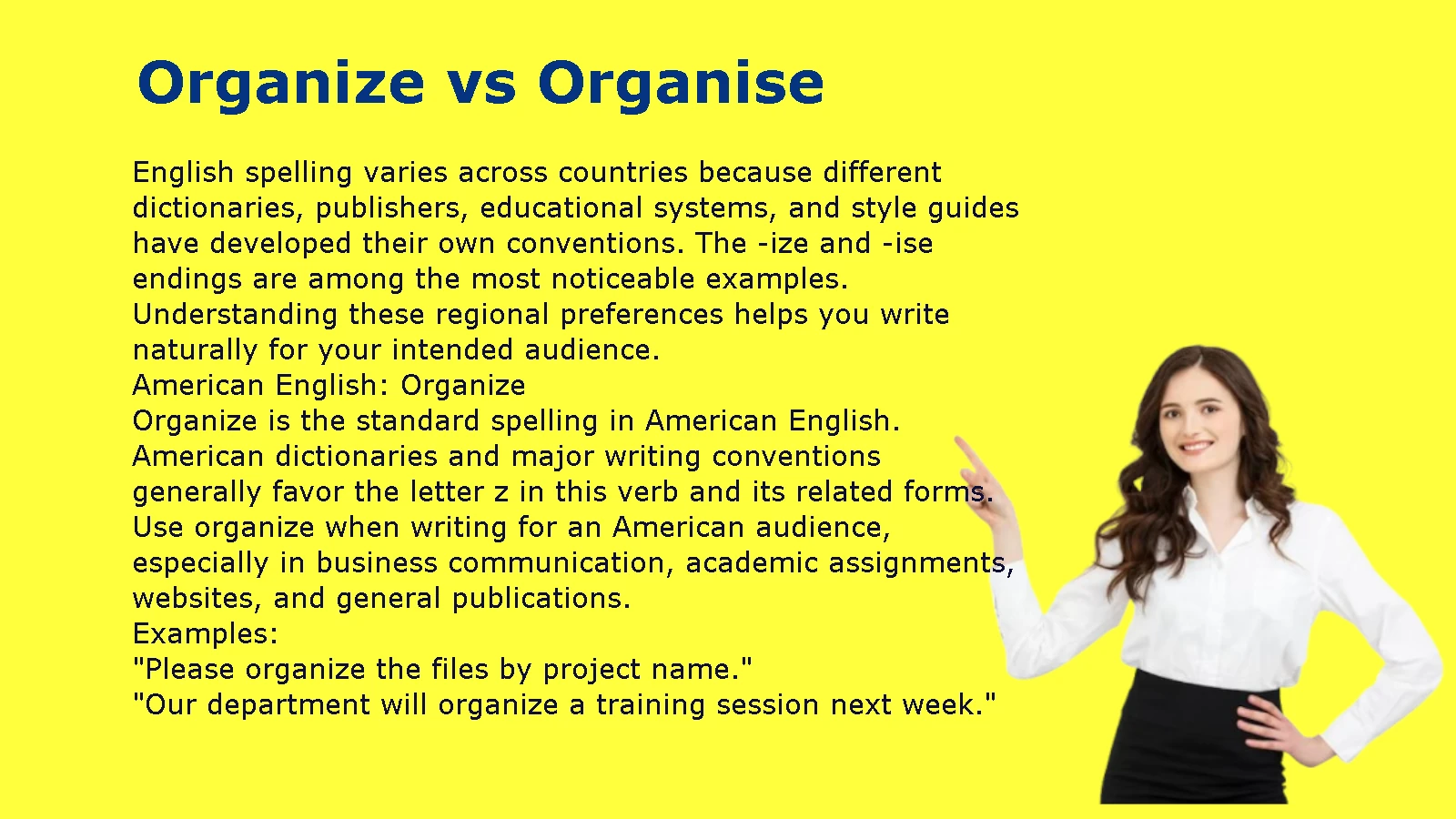 Organize vs Organise