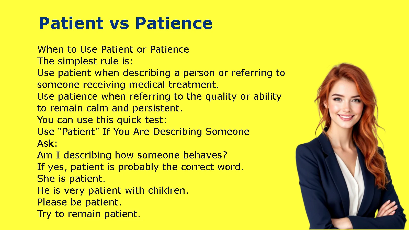 Patient vs Patience