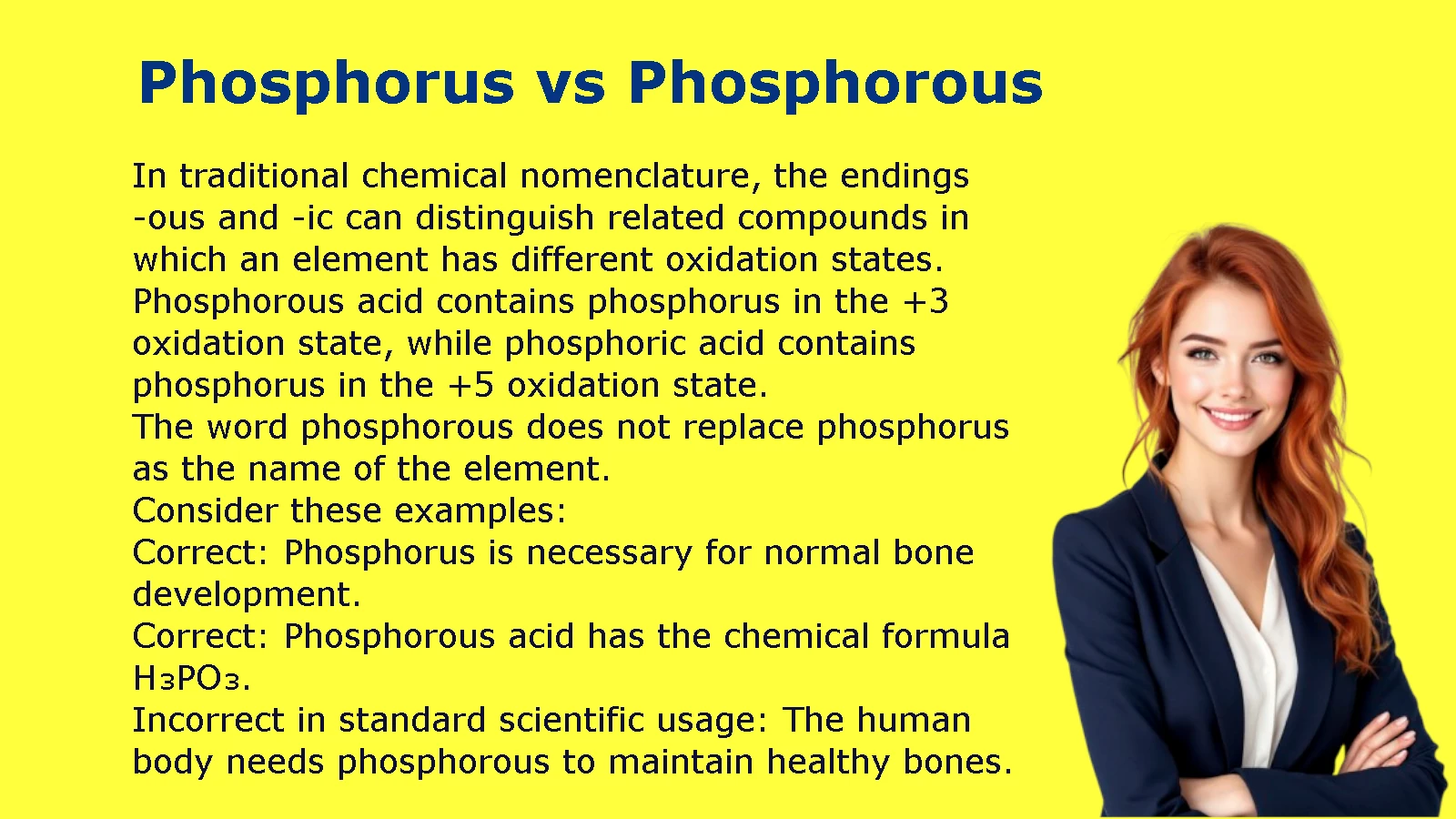 Phosphorus vs Phosphorous