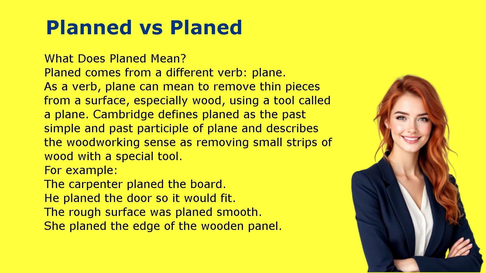 Planned vs Planed