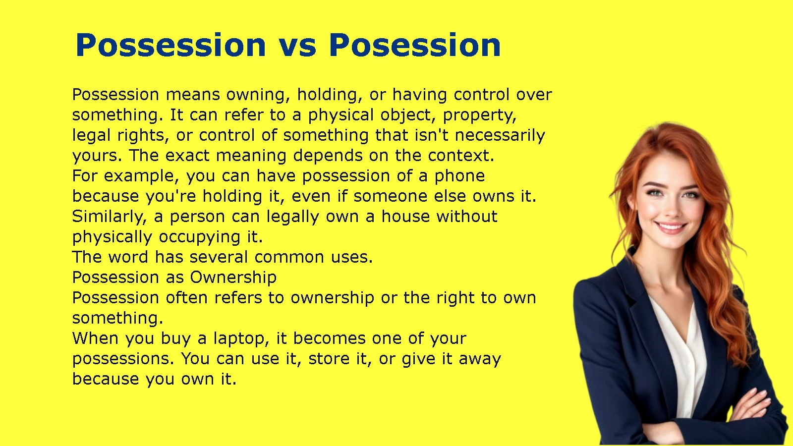 Possession vs Posession