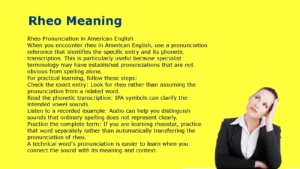 Rheo Meaning