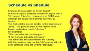 Schedule vs Shedule