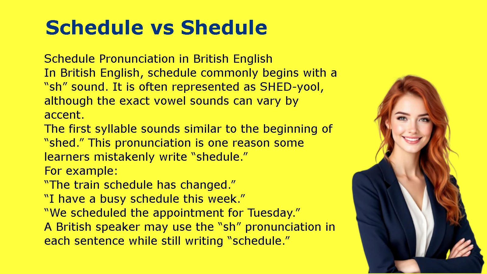 Schedule vs Shedule