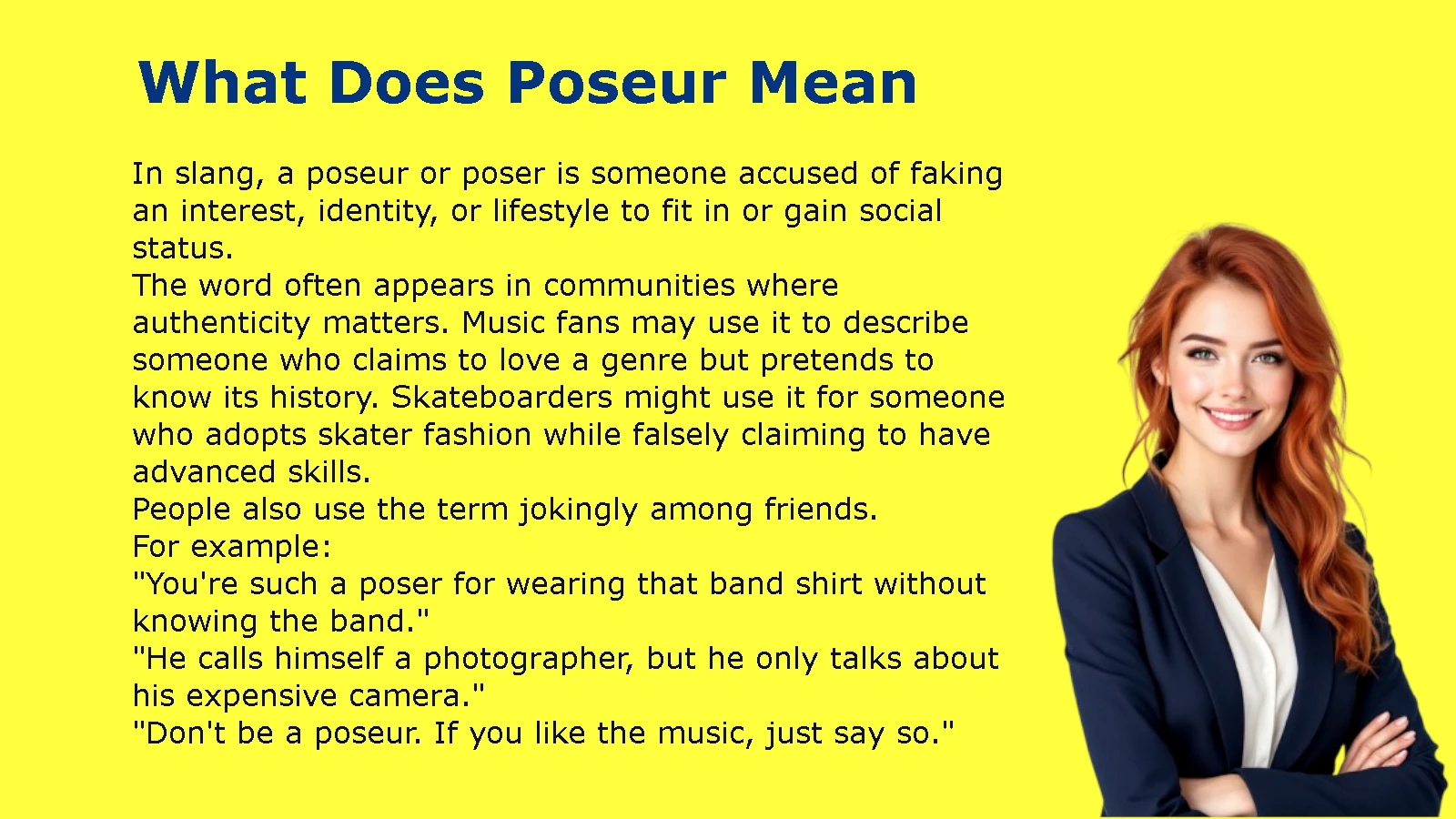 What Does Poseur Mean