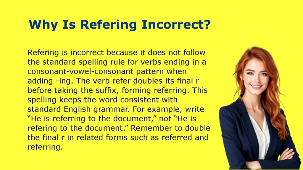 Why Is Refering Incorrect
