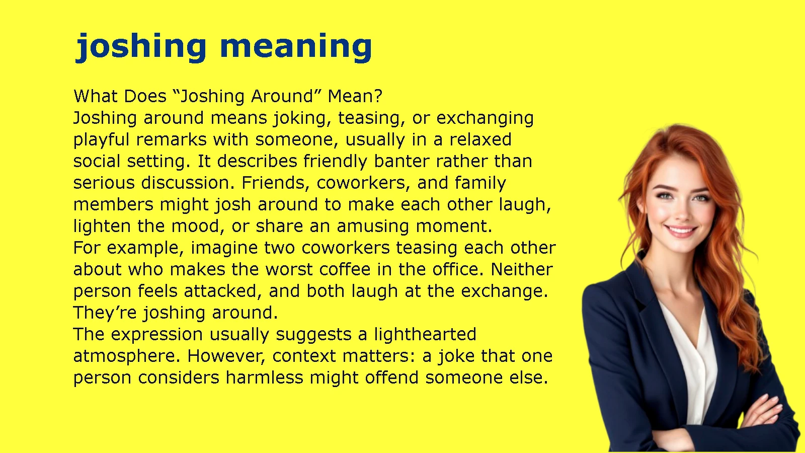 joshing Meaning